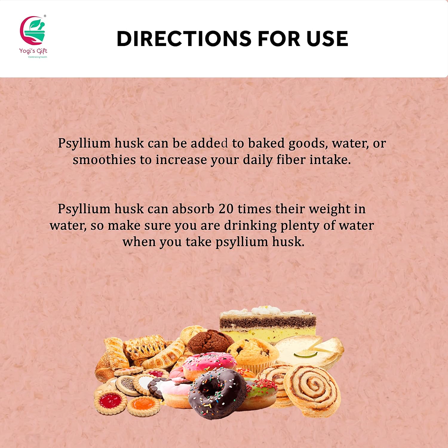 Psyllium Husk Whole 2 Lb - 98% Purity Soluble Fiber Supplement - Keto Friendly - Unflavored, Fine Ground - Ideal for Smoothies, Cooking, and Baking - 100% Natural, Non GMO by Yogi's Giftยฎ