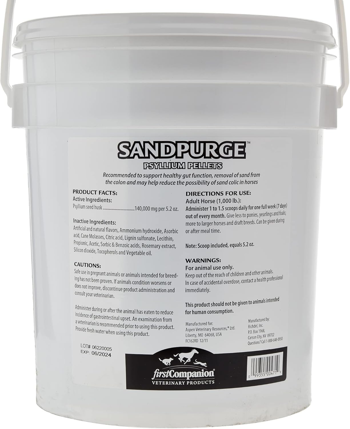 Psyllium Pellets for Sand Removal - SandPurge Supplement for Horses