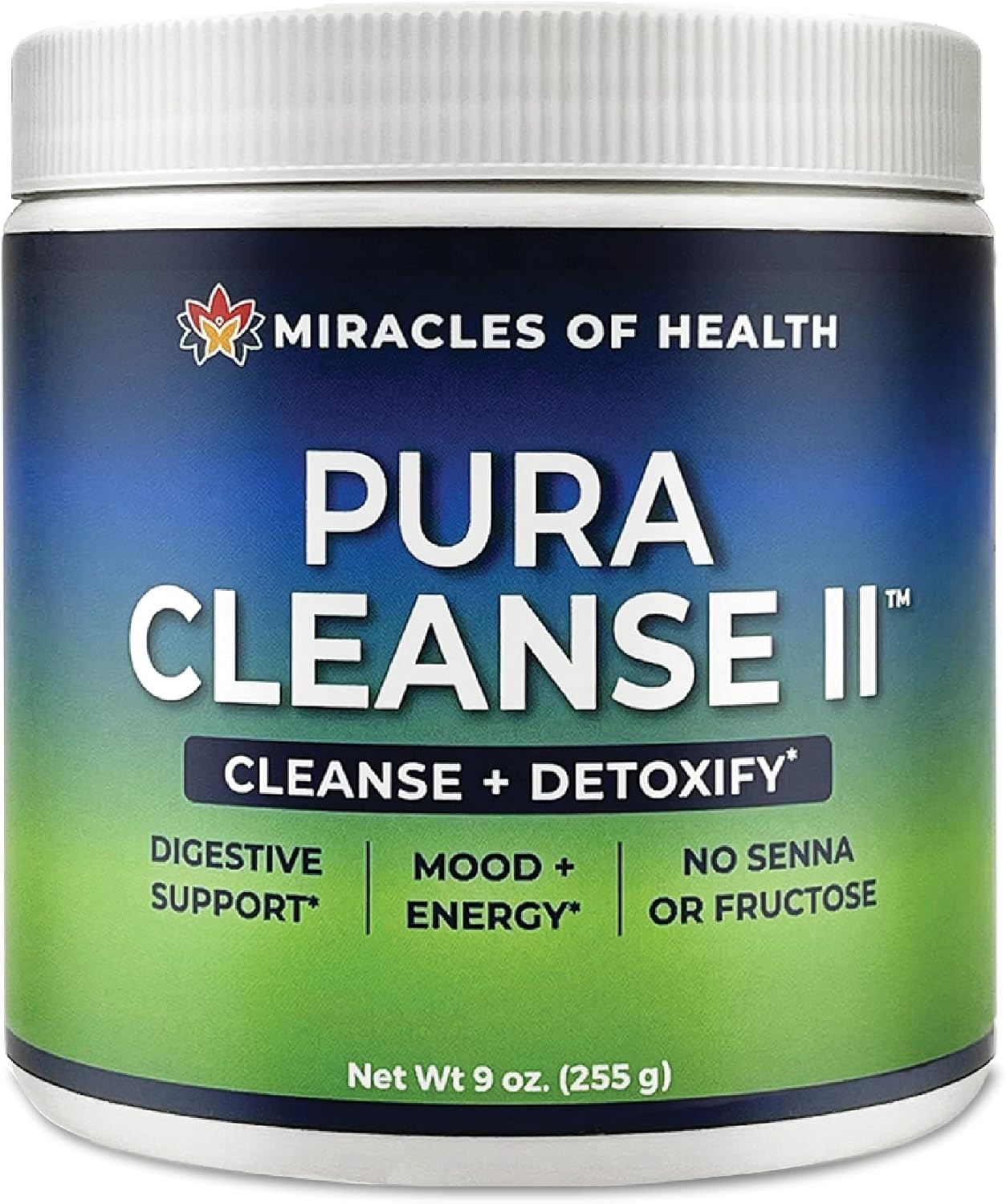 Pura Cleanse II Super Herb & Fiber Detox Drink for Health Miracles