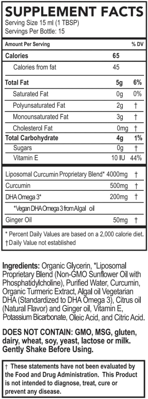 PURALITY HEALTH Curcumin Gold with Ginger Oil & DHA Omega-3s for Joint Health - 15 Day Supply