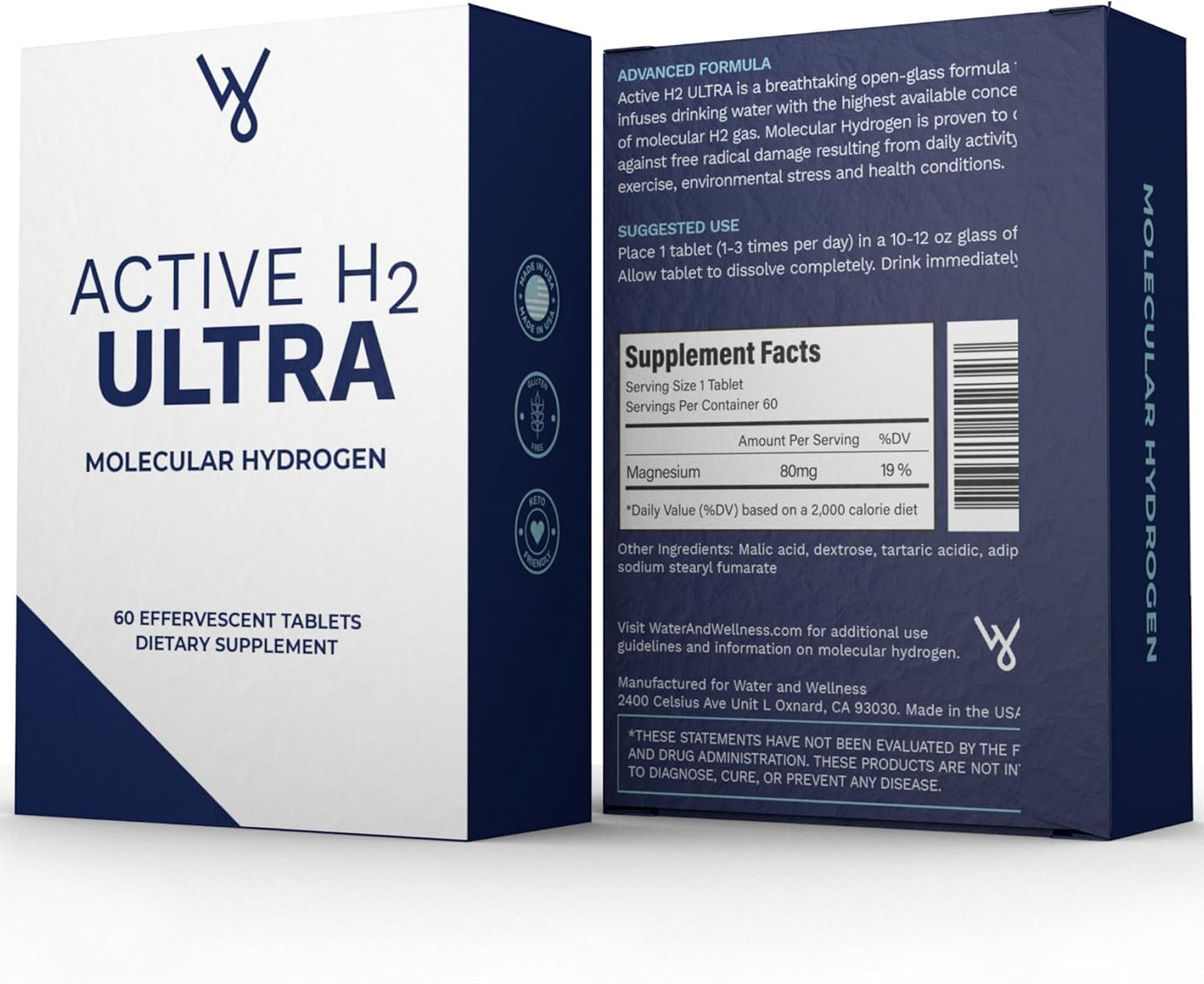 Purative Active H2 Ultra+ Hydrogen Water Tablets - Boost Health, Strengthen Immune System, and Enhance Antioxidant Levels - 240 Servings