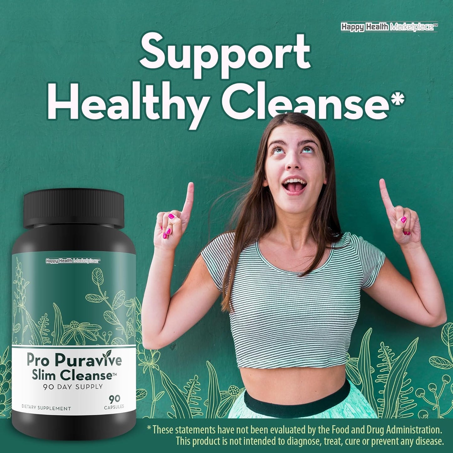Puravive Slim Cleanse - Gentle 90 Day Full Body Detox for Women & Men - Happy Health Marketplace Pro