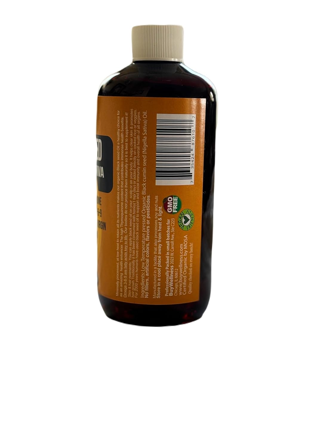 Purchase Organic Cold Pressed Black Seed Oil, 12 oz - High Thymoquinone Content, Pure Nigella Sativa Oil for Wellness