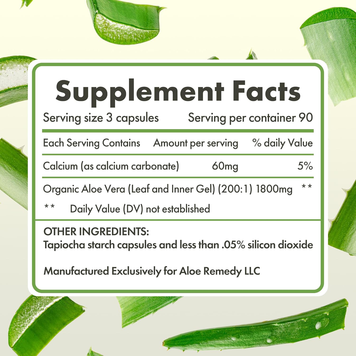 Pure Aloe Vera Gel Capsules for IC and BPS Support - 180 Plant-Based Aloe Capsules