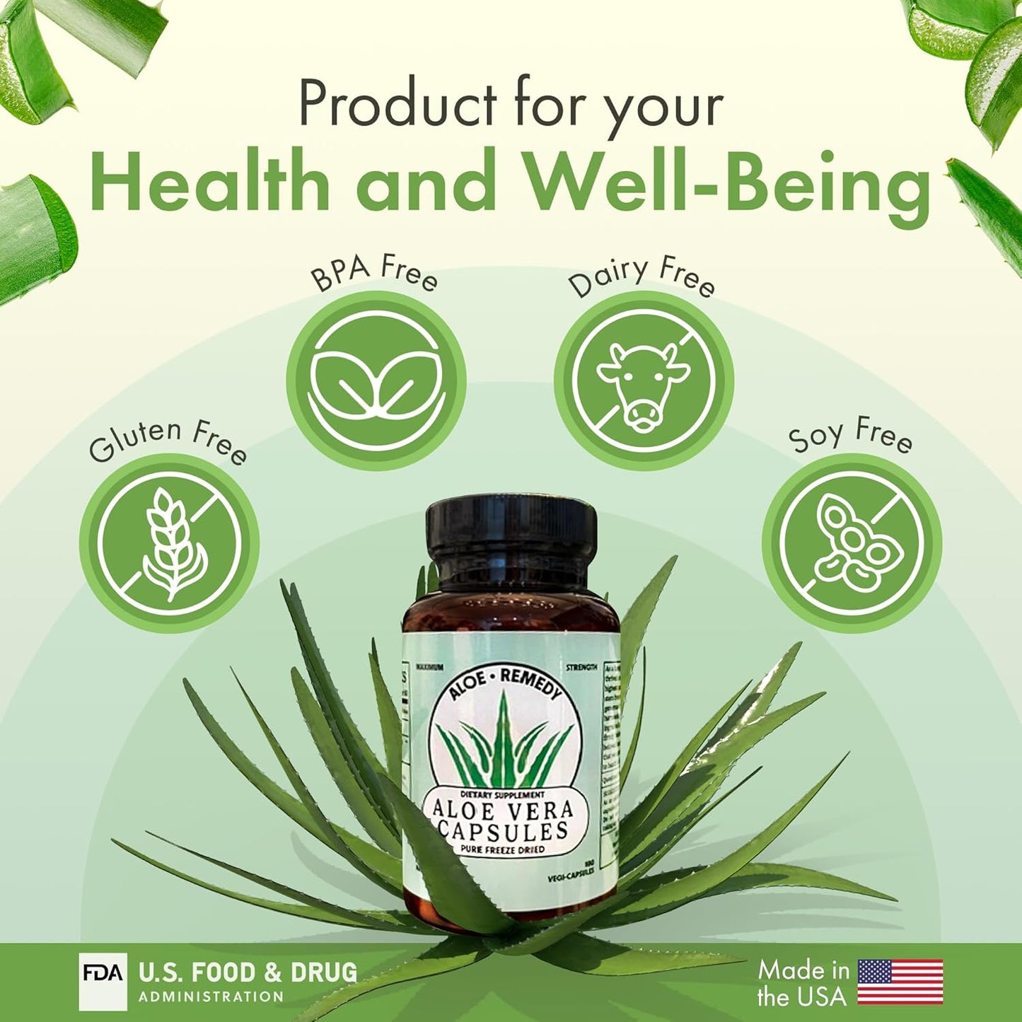 Pure Aloe Vera Gel Capsules for IC and BPS Support - 180 Plant-Based Aloe Capsules