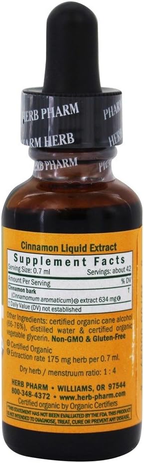 Pure and Potent Cinnamon Extract by Herb Pharm - 1 fl oz - BoostGo Australia