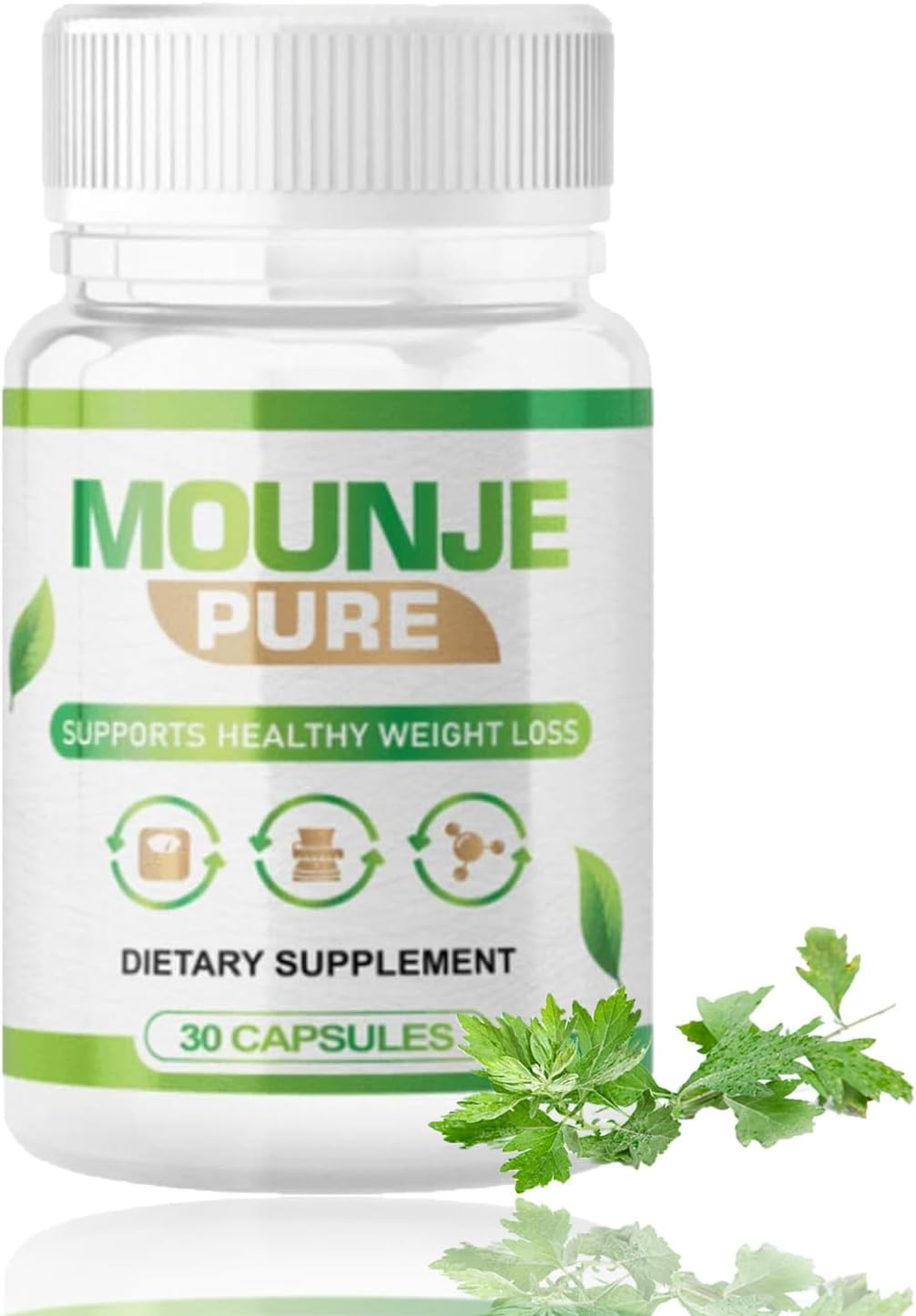 Pure BERTDF Mounje Ashitaba Supplement Capsules - 30 Count