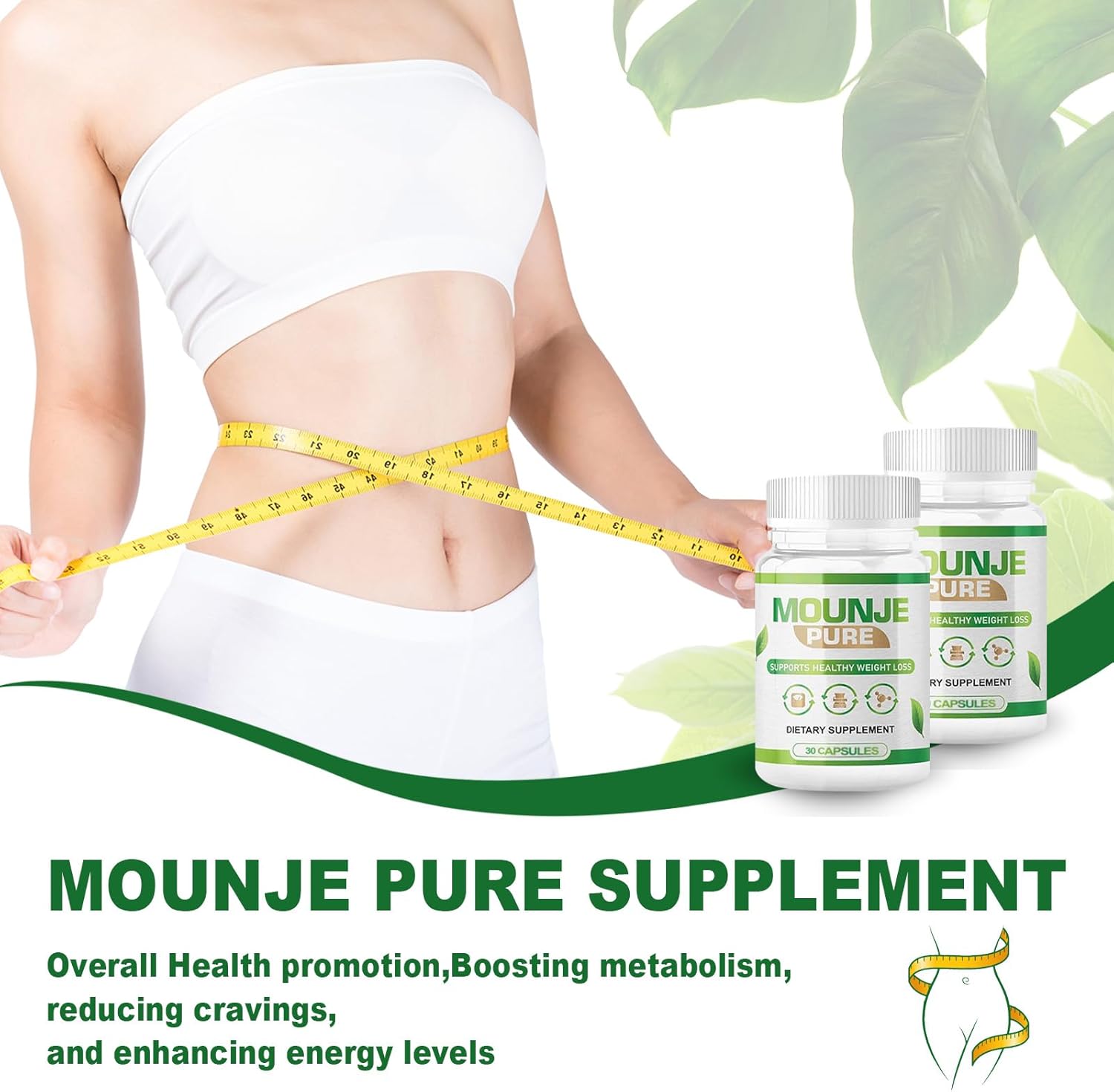 Pure BERTDF Mounje Ashitaba Supplement Capsules - 30 Count