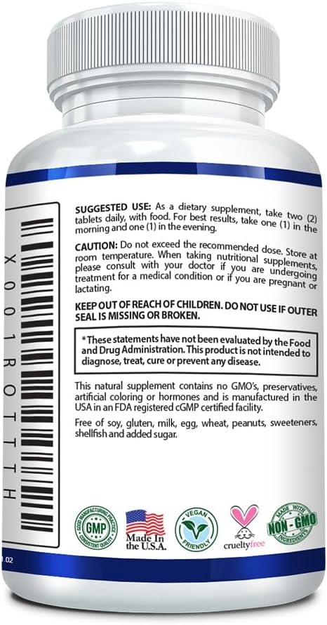 Pure Biotin Extra Strength 10,000mcg for Hair, Skin, and Nails - 60 Vegan Tablets - Made in USA