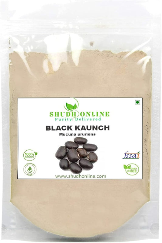 Pure Black Kaunch Beej Powder/Mucuna Pruriens - 200g - Buy Online