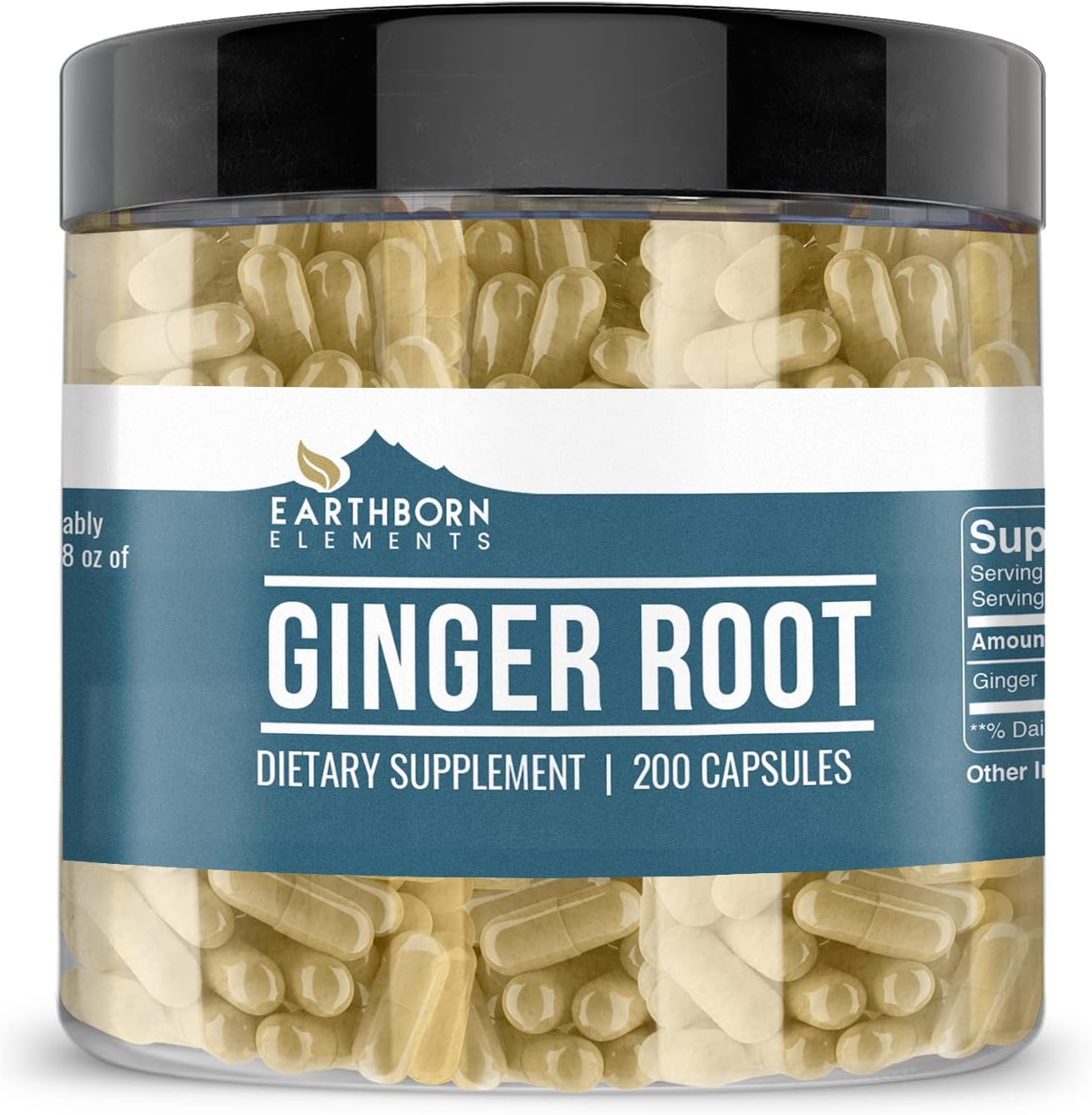Pure Cayenne Pepper, Ceylon Cinnamon, and Ginger Root Capsules - 200 Count Each, No Additives, Earthborn Elements