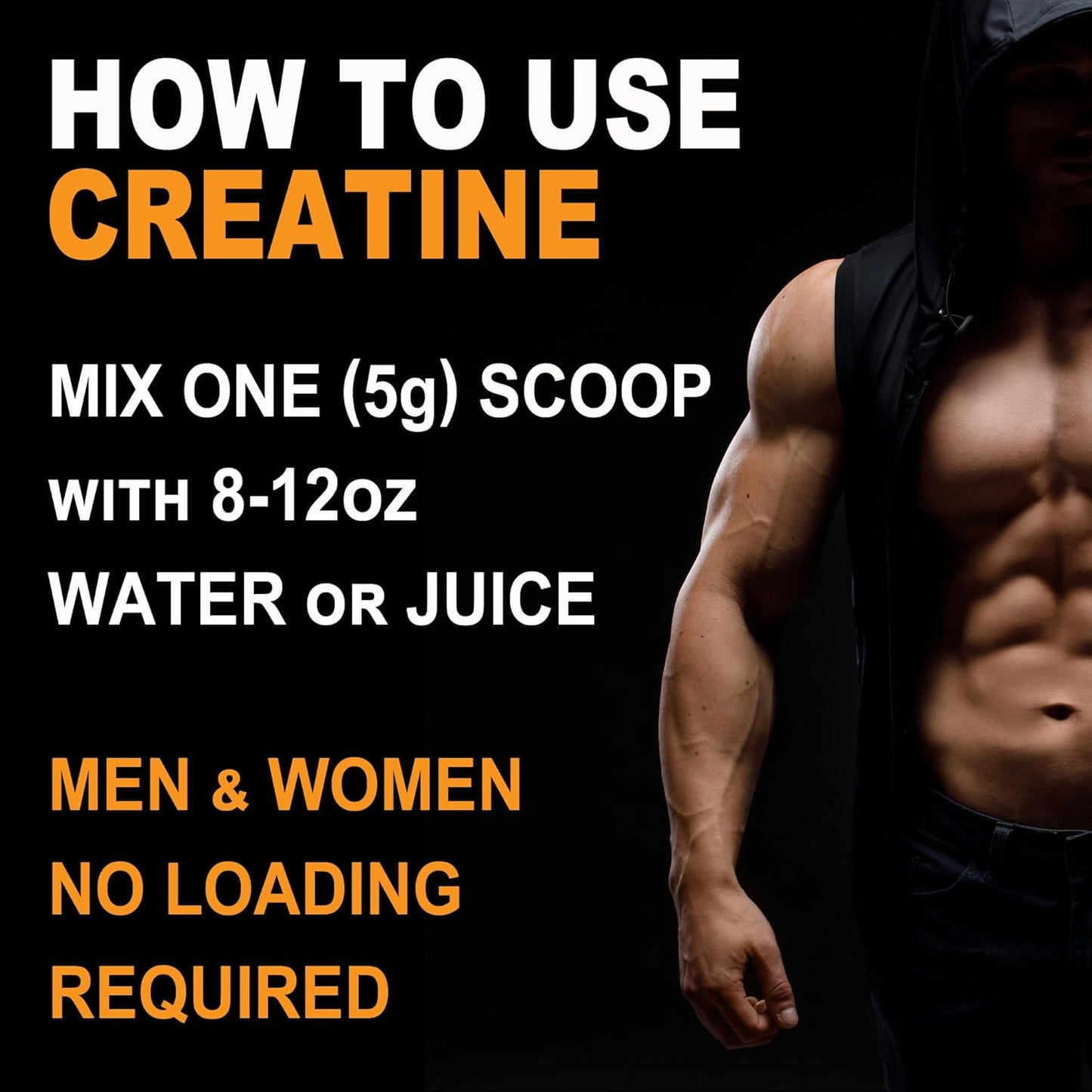 Pure Creatine Monohydrate Powder - 5g per Serving, Made in USA, 3rd Party Tested, No Fillers, Unflavored - 1000g / 200 Servings