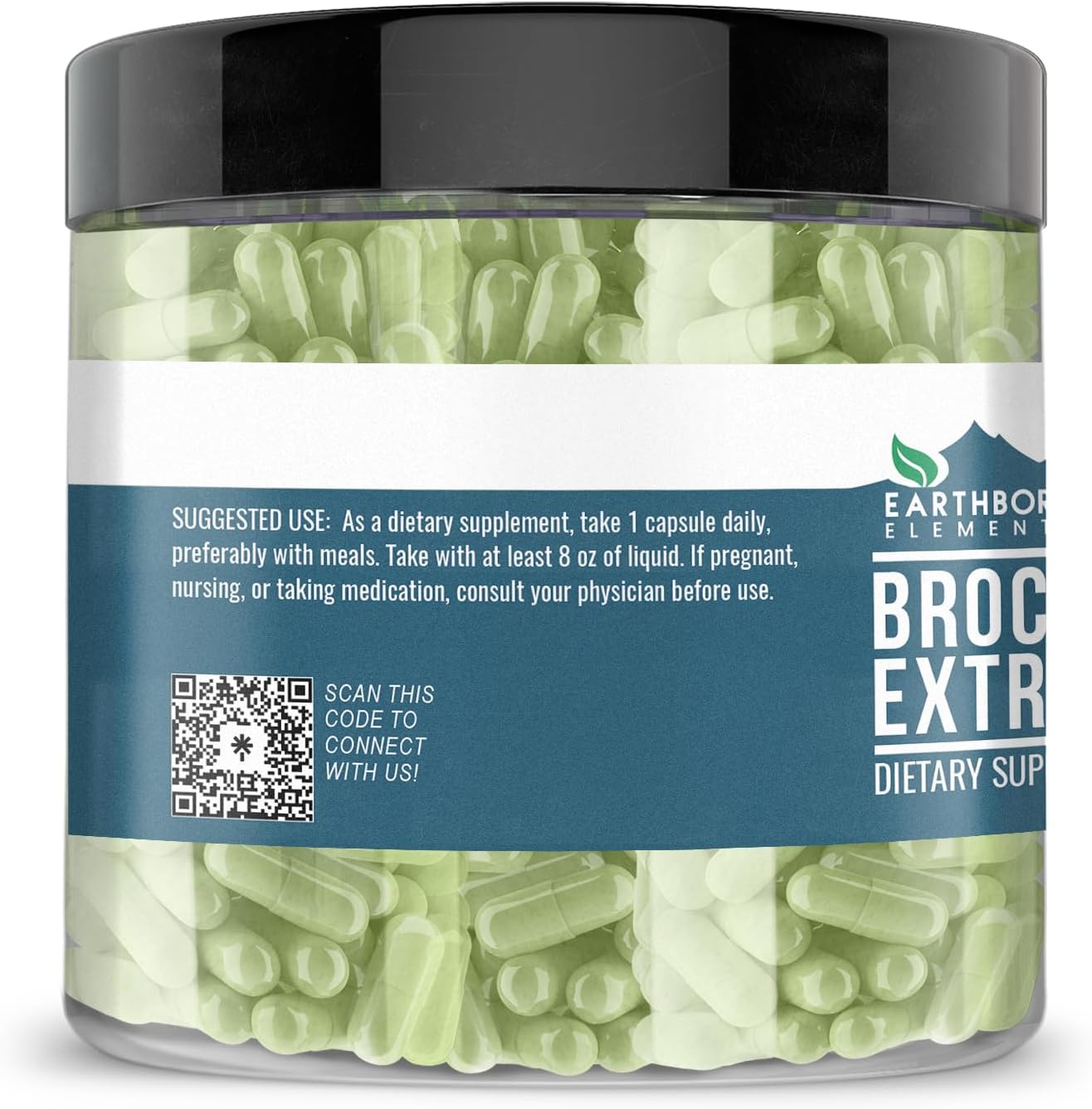 Pure Earthborn Elements Broccoli Extract Capsules - 200 Count, No Additives, Natural & Undiluted