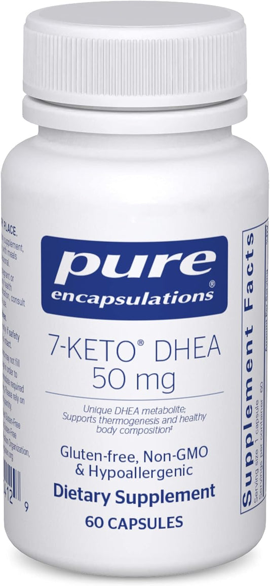 Pure Encapsulations 7-Keto DHEA 50 mg Capsules for Thermogenesis Support and Healthy Body Composition - 60 Count