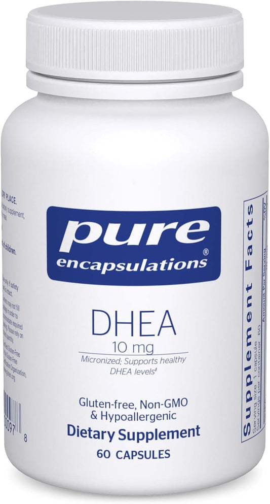 Pure Encapsulations DHEA 10 mg Capsules - Supports Immune System, Metabolism & Hormone Balance - Micronized DHEA Supplement