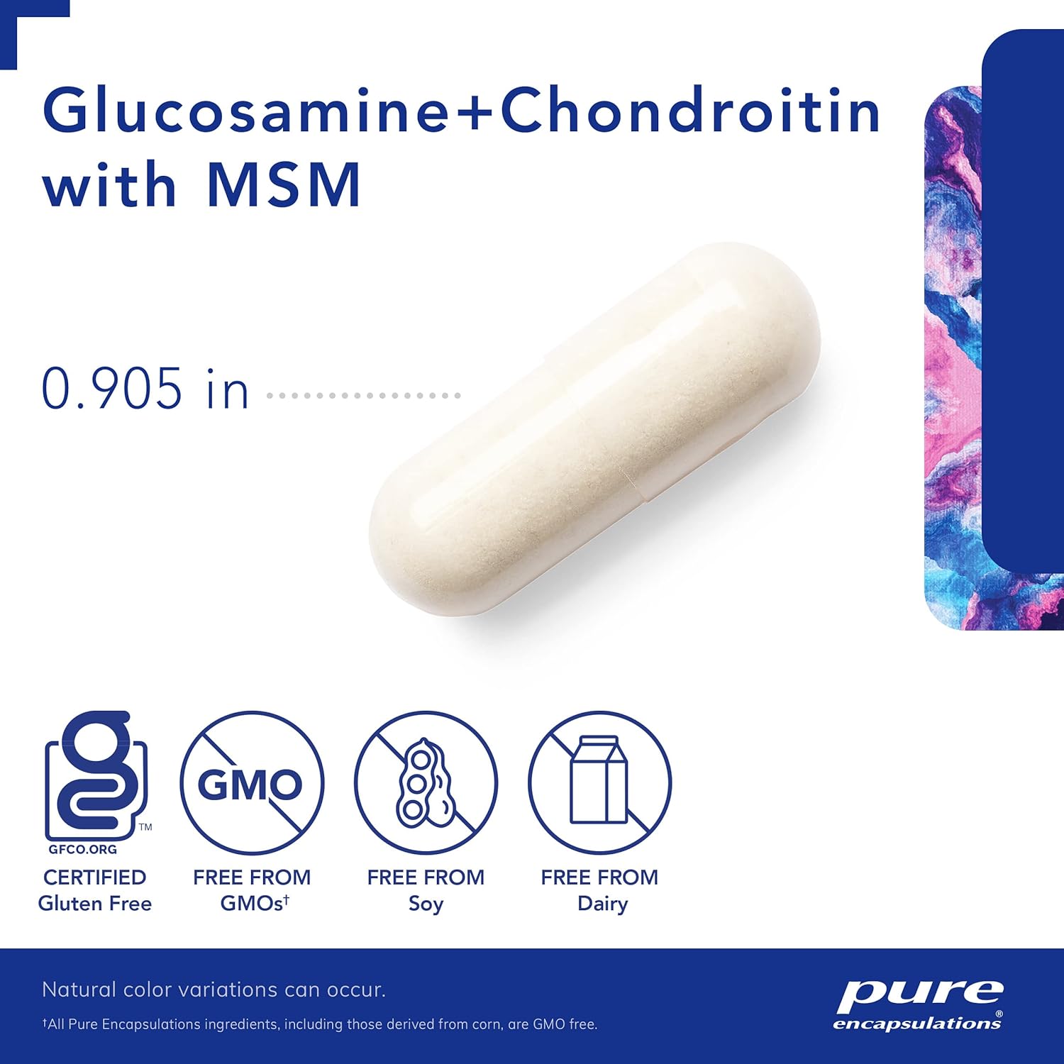 Pure Encapsulations Glucosamine Chondroitin MSM Capsules for Joint Health & Enzyme Activity - Gluten-Free & Non-GMO - 60 Count