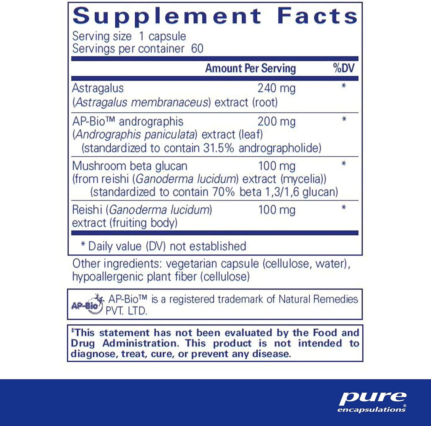 Pure Encapsulations Innate Immune Support Capsules for Respiratory and Immune Function - 60 Count