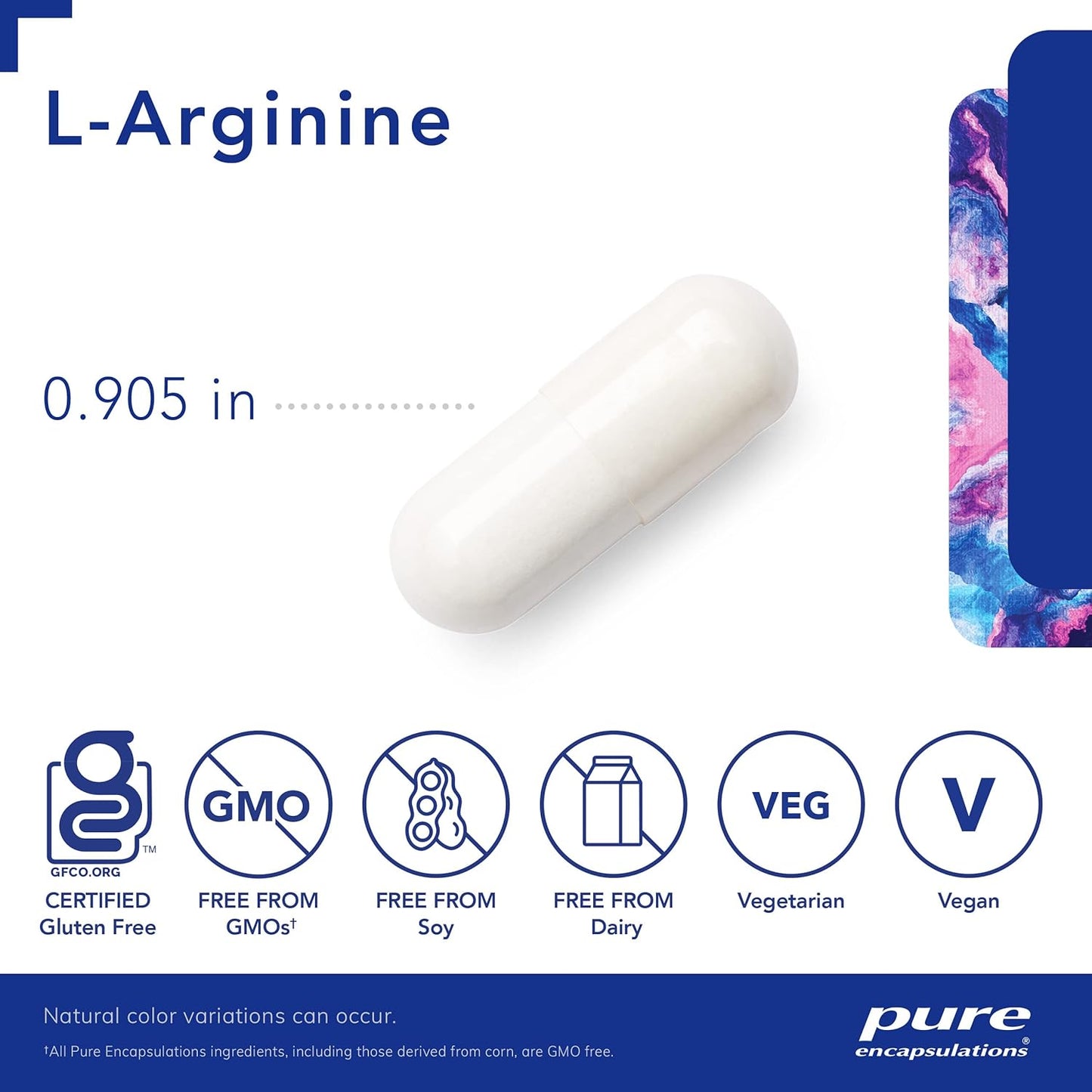 Pure Encapsulations L-Arginine Capsules - 1,400 mg for Heart Health & Blood Flow - Supports Nitric Oxide - Gluten Free & Non-GMO - 90 Count