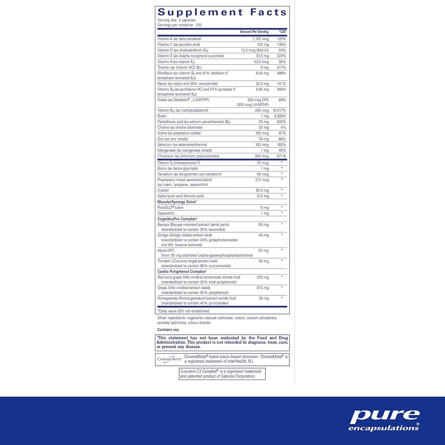 Pure Encapsulations Longevity Nutrients 240 Capsules - Multivitamin Mineral Complex for Healthy Aging*