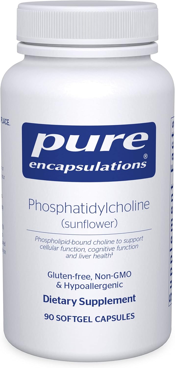Pure Encapsulations Phosphatidylcholine Softgel Capsules - Cellular & Cognitive Function, Liver Health - 90 Count