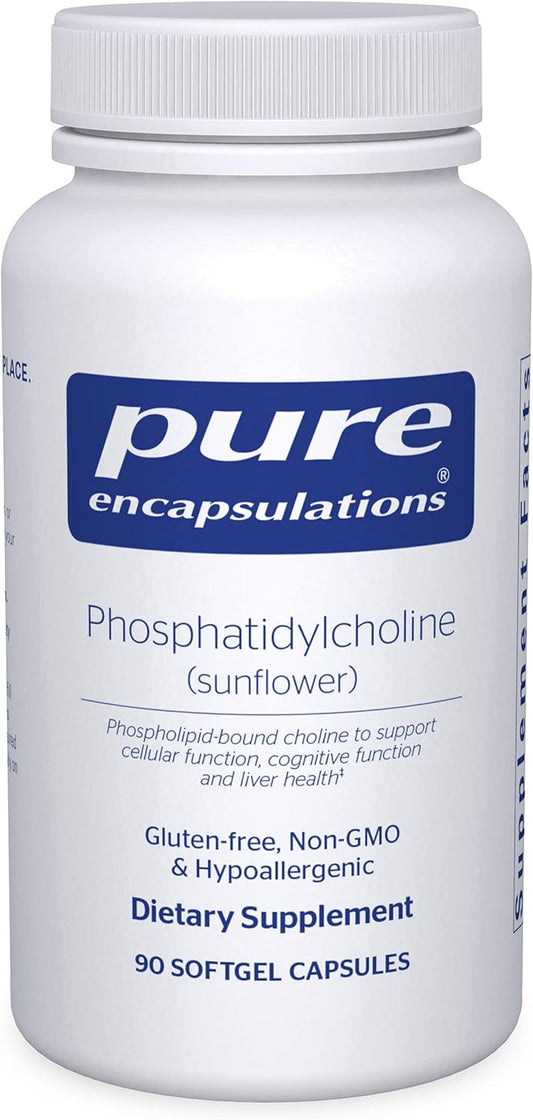 Pure Encapsulations Phosphatidylcholine Softgel Capsules - Cellular & Cognitive Function, Liver Health - 90 Count