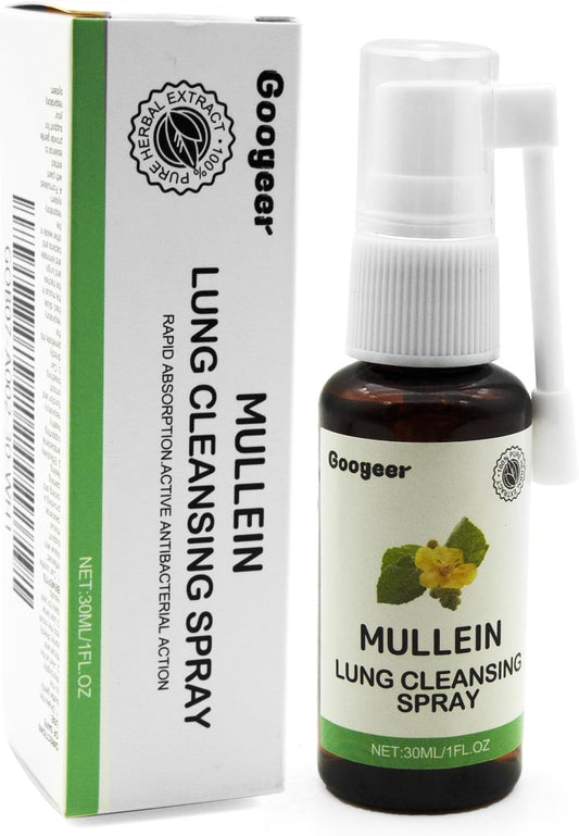 Pure Herbal Mullein Lung Cleansing Spray with Mullein Leaf Extract - 1 Pack