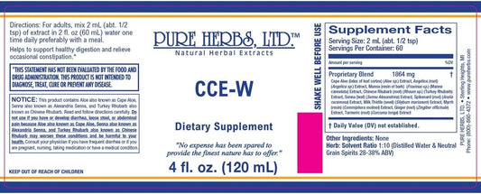 Pure Herbs, Ltd. CCE-W Herbal Supplement (4 oz.) - Natural Extract for Health and Wellness