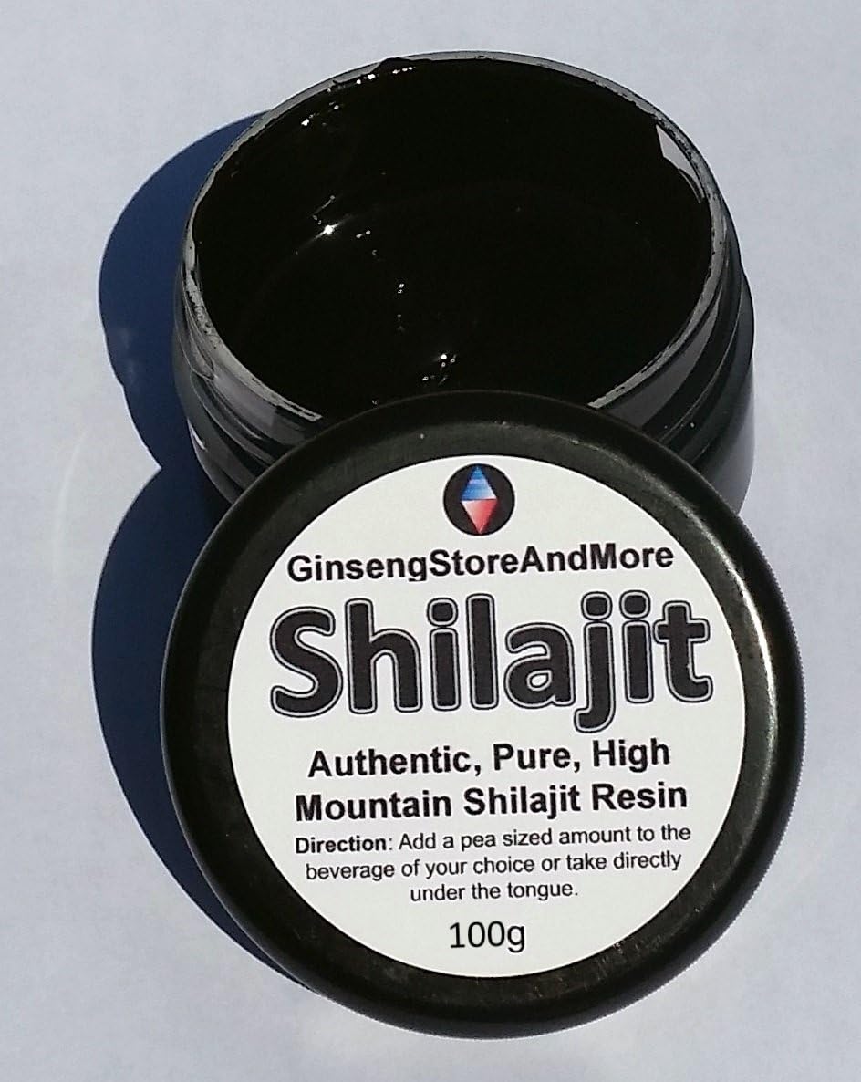 Pure High Mountain Shilajit Resin - 100g, 1000 Servings | Authentic Source of Fulvic Acid & Trace Minerals for Energy Boost | Men & Women