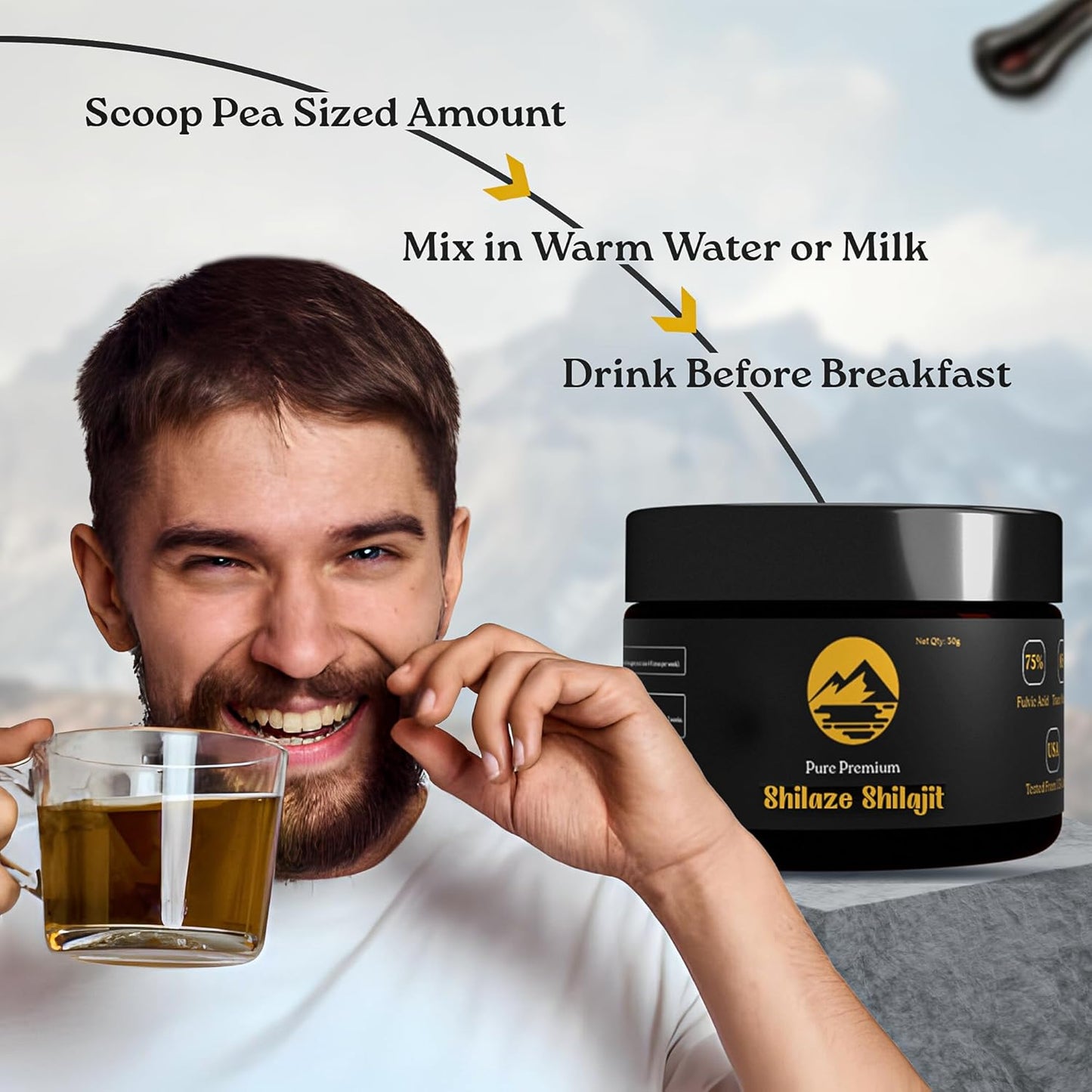 Pure Himalayan Organic Shilajit Resin Supplement for Men and Women