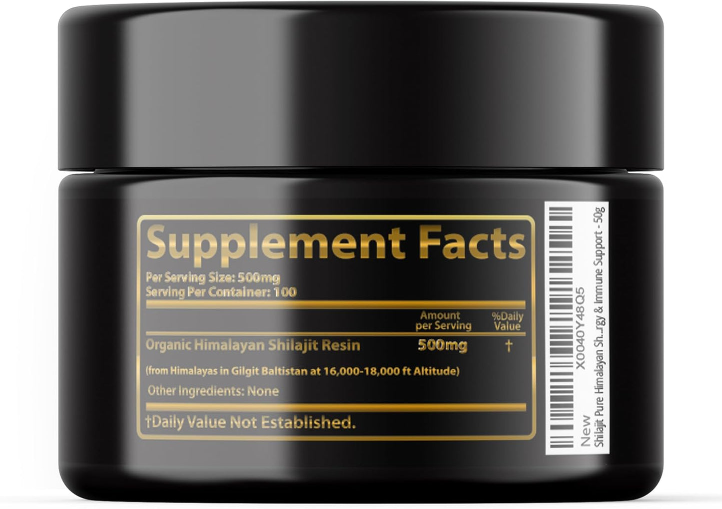 Pure Himalayan Shilajit Resin - Gold Grade 100% Pure Shilajit with Fulvic Acid & 85+ Trace Minerals for Energy & Immune Support