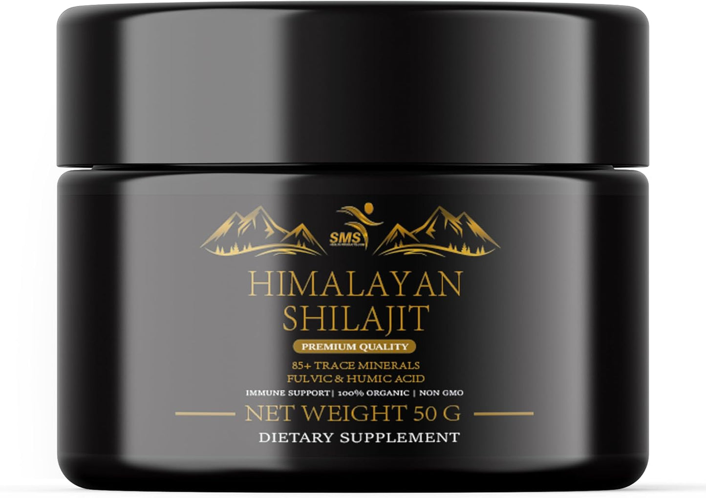 Pure Himalayan Shilajit Resin - Gold Grade 100% Pure Shilajit with Fulvic Acid & 85+ Trace Minerals for Energy & Immune Support