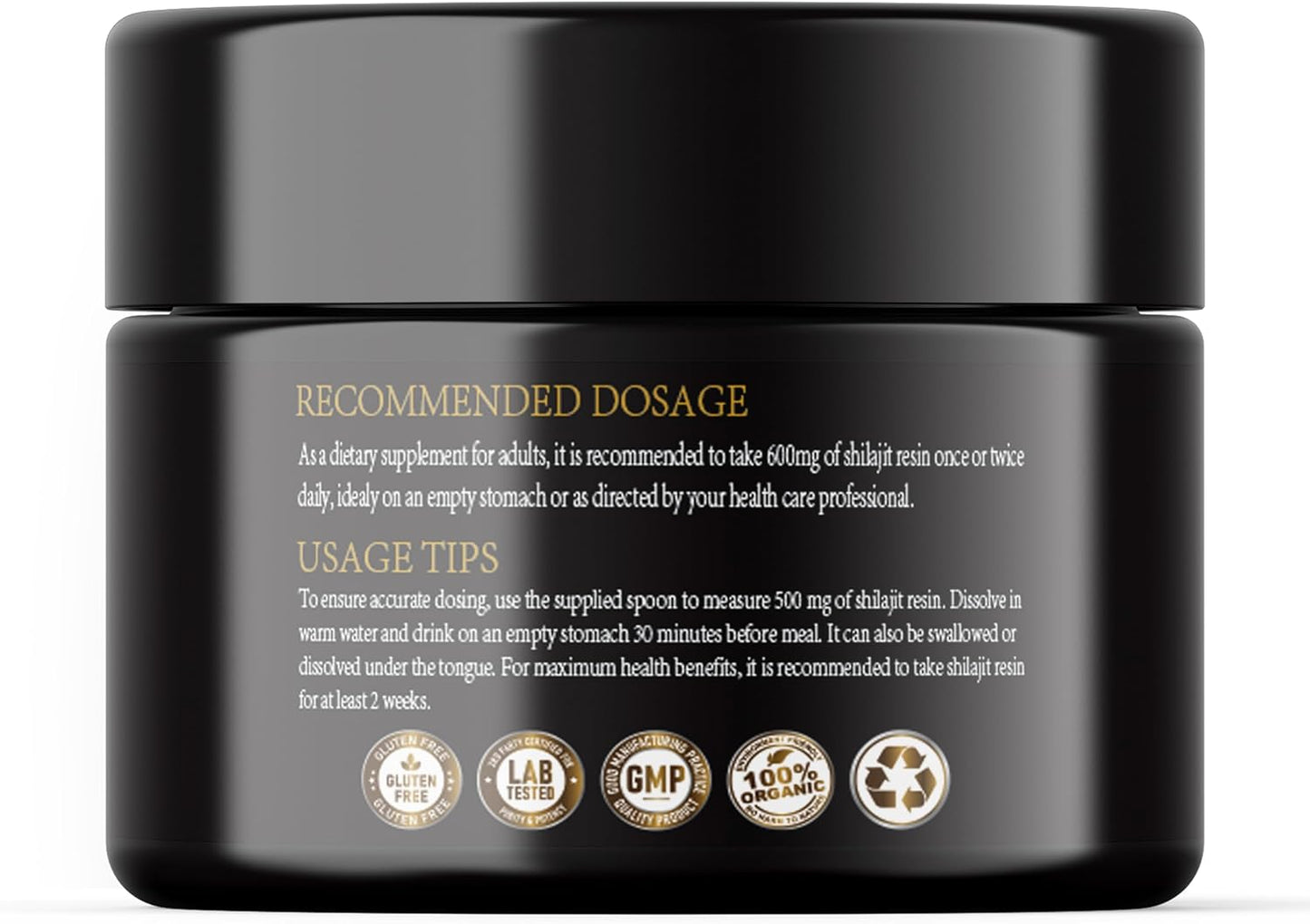 Pure Himalayan Shilajit Resin - Gold Grade 100% Pure Shilajit with Fulvic Acid & 85+ Trace Minerals for Energy & Immune Support