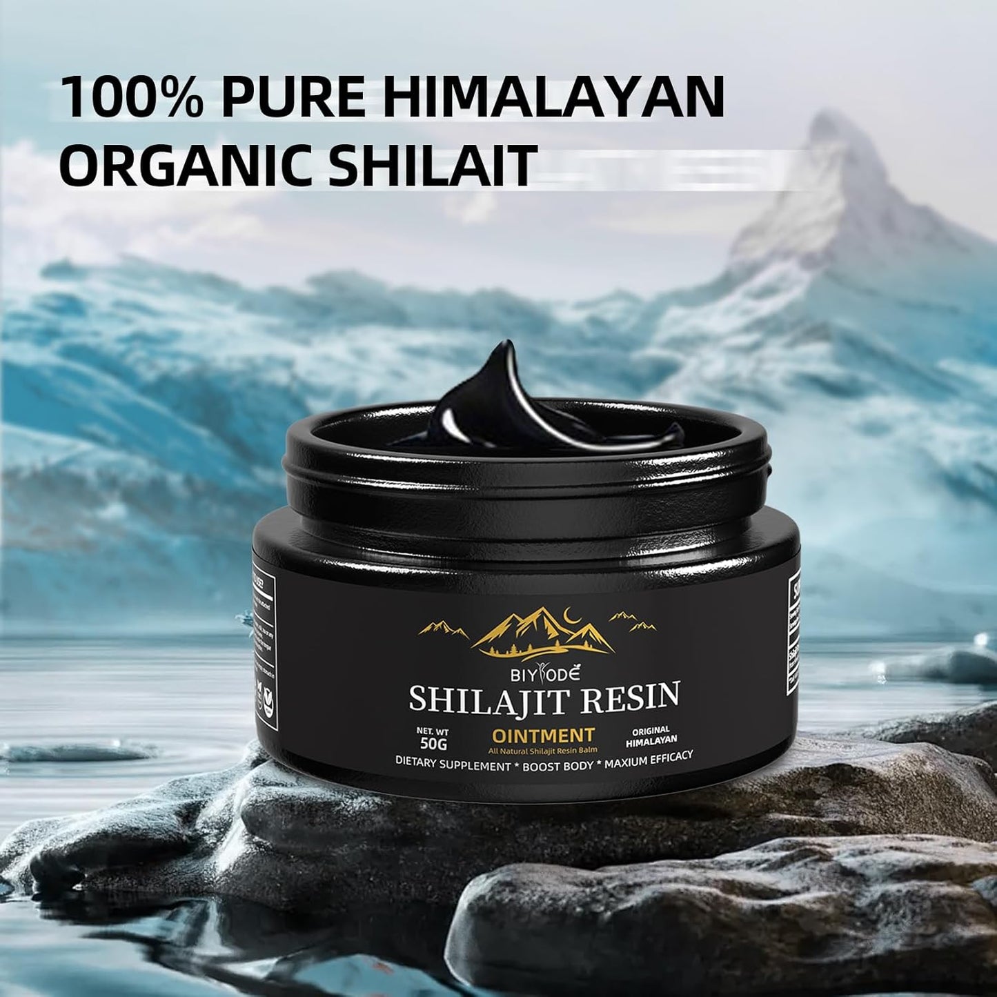 Pure Himalayan Shilajit Supplement with Fulvic Acid & 85+ Minerals, 600mg - 100 Servings for Men and Women
