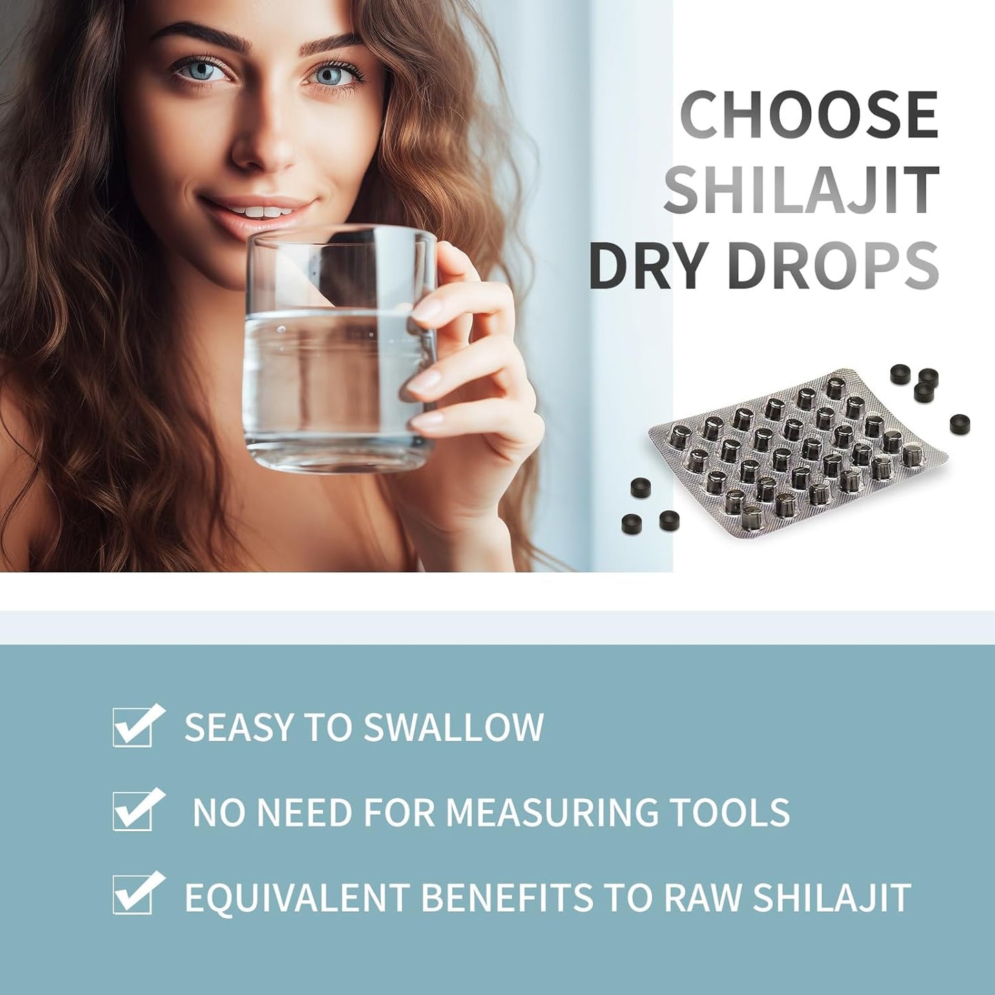 Pure Himalayan Shilajit Tablets | Natural Resin Drops | Immune Support & Energy Boost | 85+ Minerals & Fulvic Acid | 60 Tablets