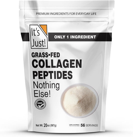 Pure Hydrolyzed Grass-Fed Collagen Peptides Powder, 1.25lbs - Type I & III, Dissolves Quickly - Unflavored 20oz
