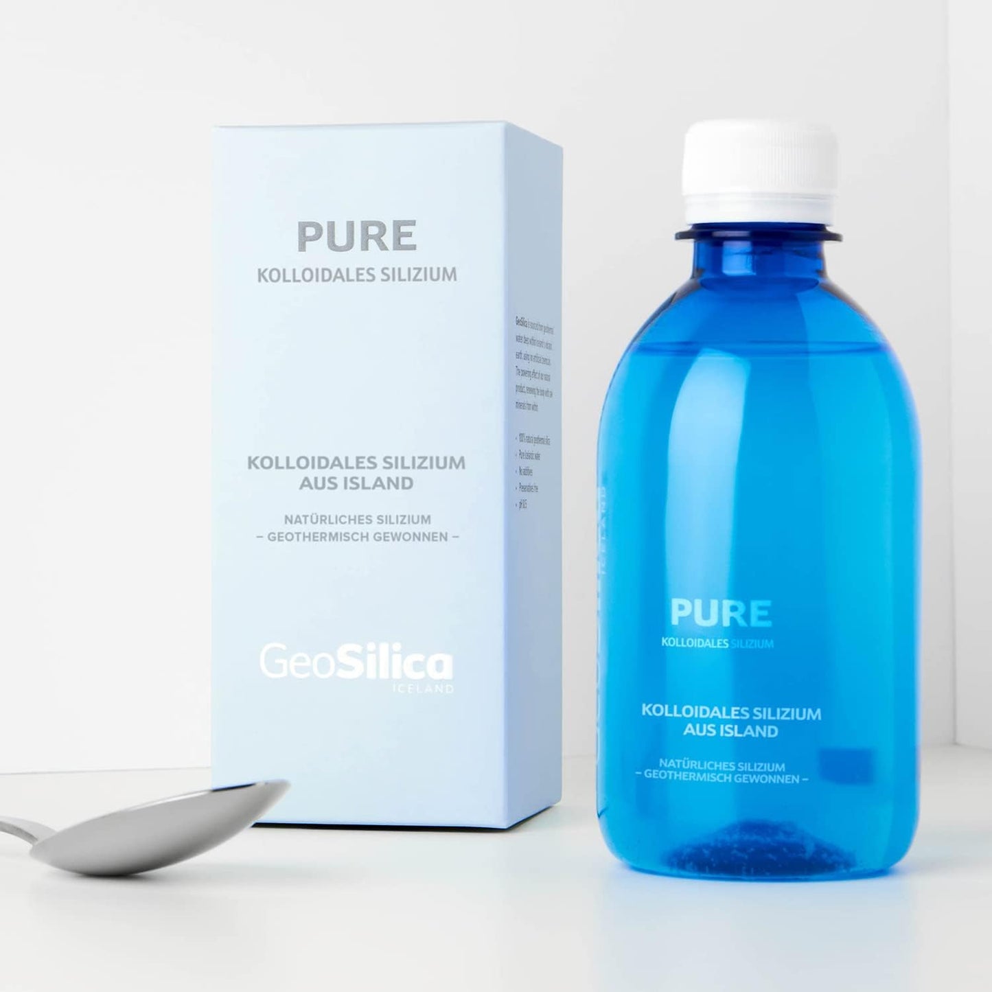 Pure Icelandic Geothermal Silica Mineral Supplement - GeoSilica | No Additives, Preservatives | pH 8.5