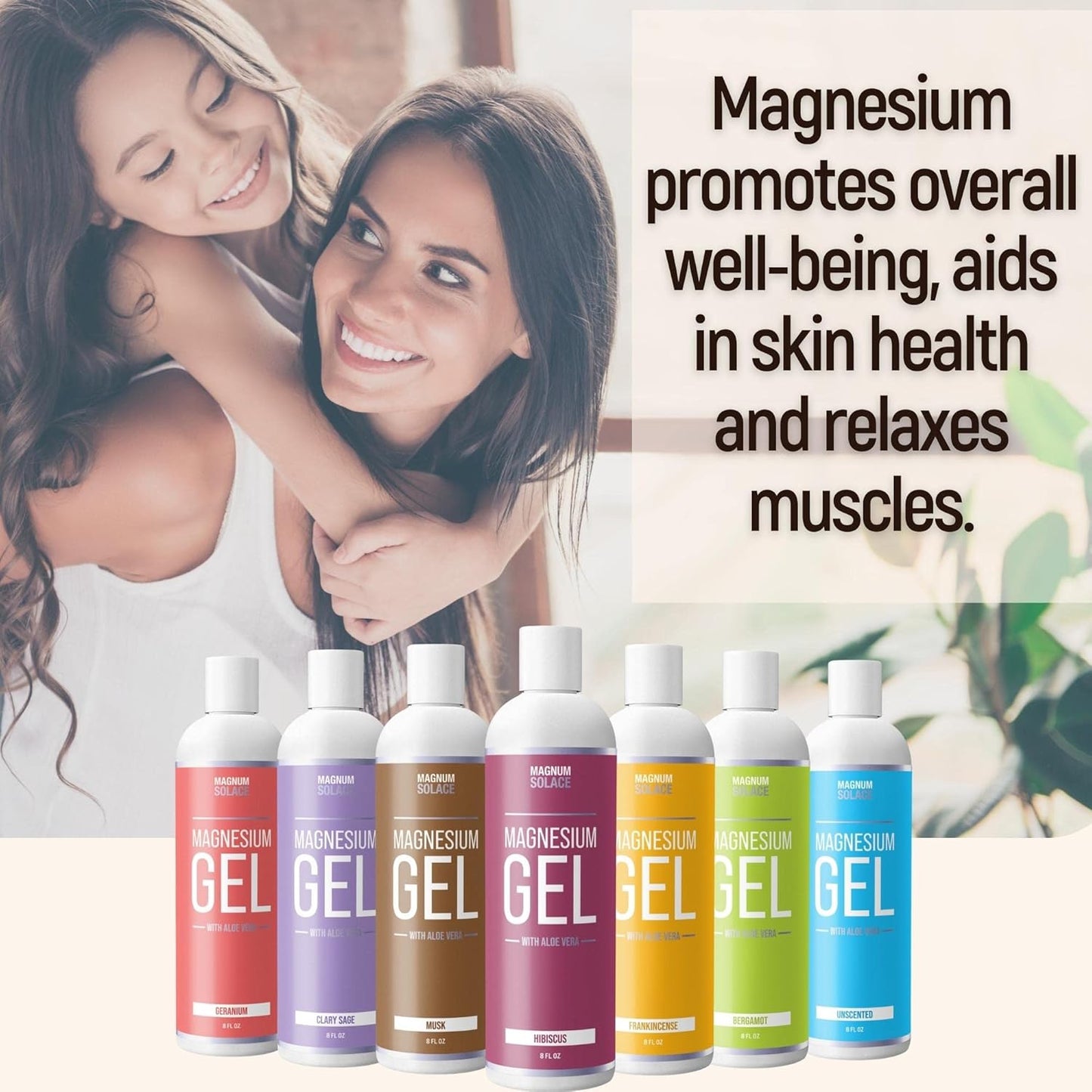 Pure Magnesium Chloride Gel with Aloe Vera - Unscented Muscle Relief Massage Gel