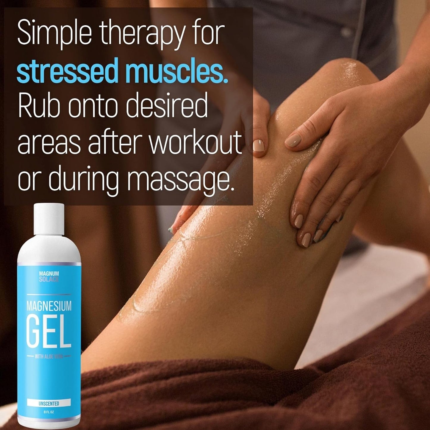 Pure Magnesium Chloride Gel with Aloe Vera - Unscented Muscle Relief Massage Gel
