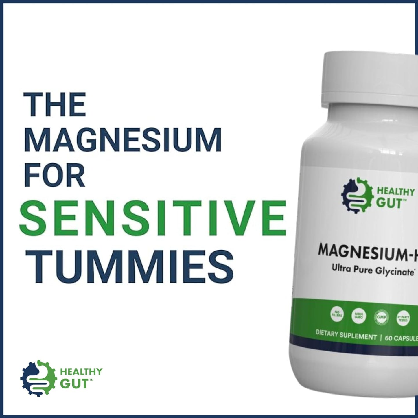 Pure Magnesium Glycinate Supplement | 180mg, 60 Servings | Gut Health Support - BoostGo Australia