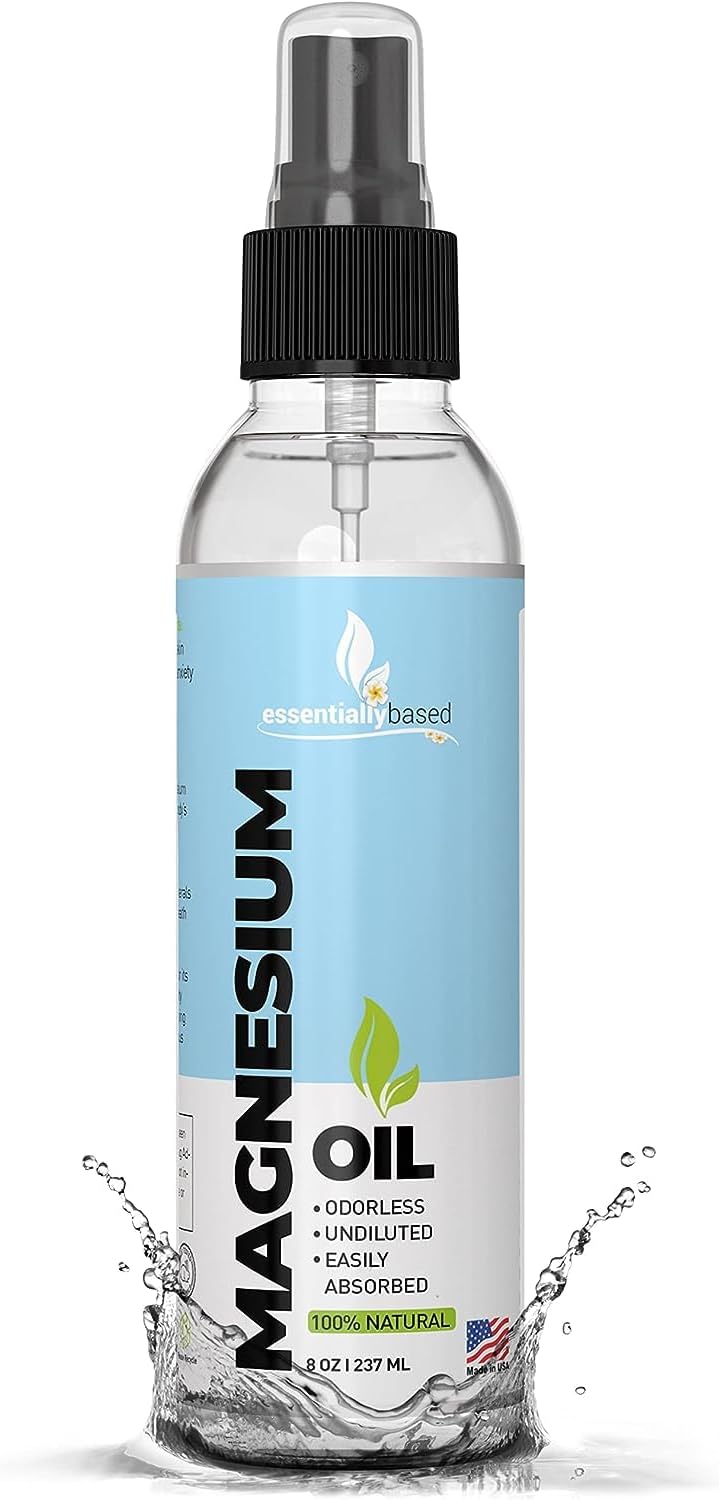 Pure Magnesium Oil Spray and Eyelid Cleanser Set for Essential Health Benefits