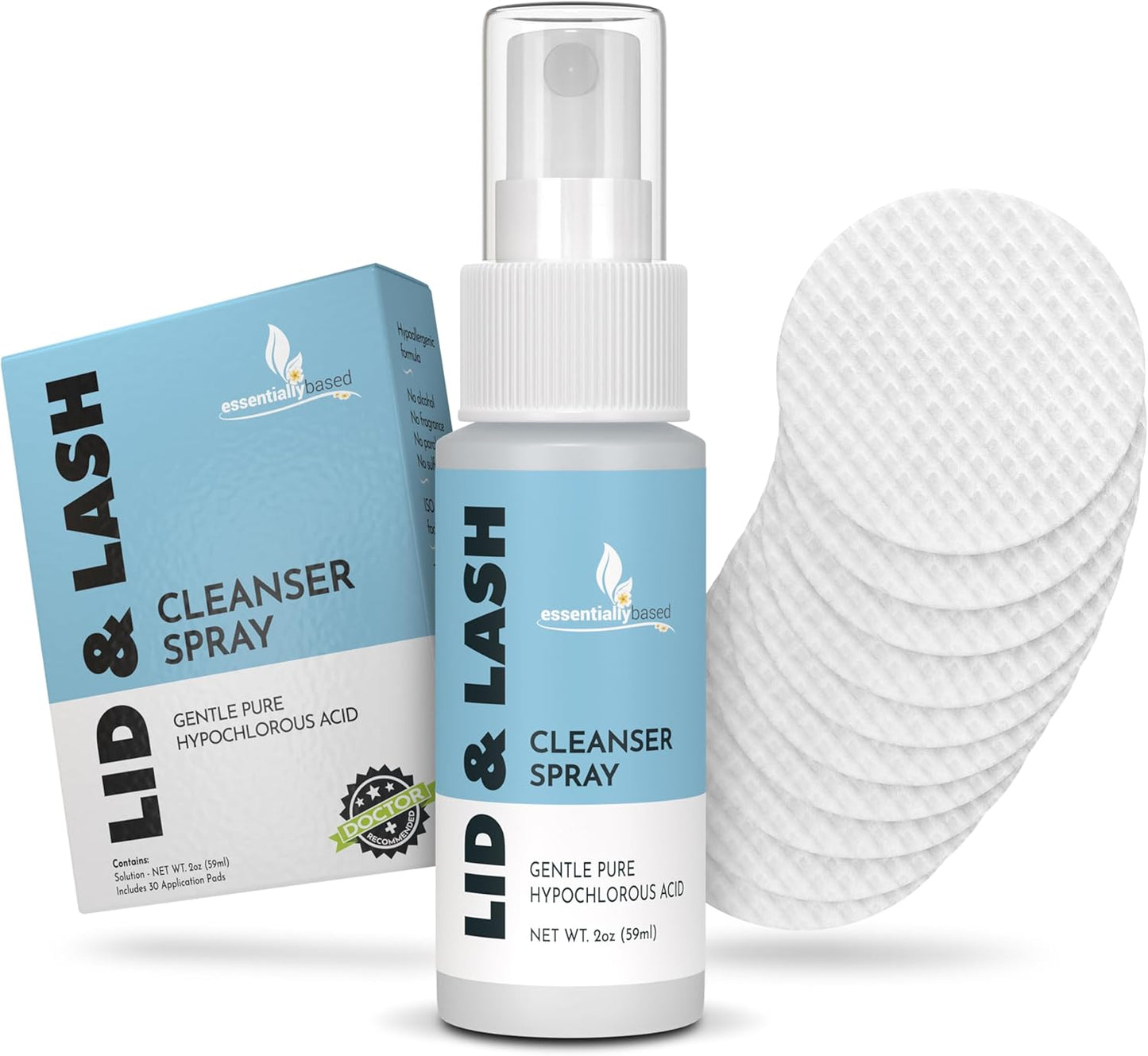 Pure Magnesium Oil Spray and Eyelid Cleanser Set for Essential Health Benefits