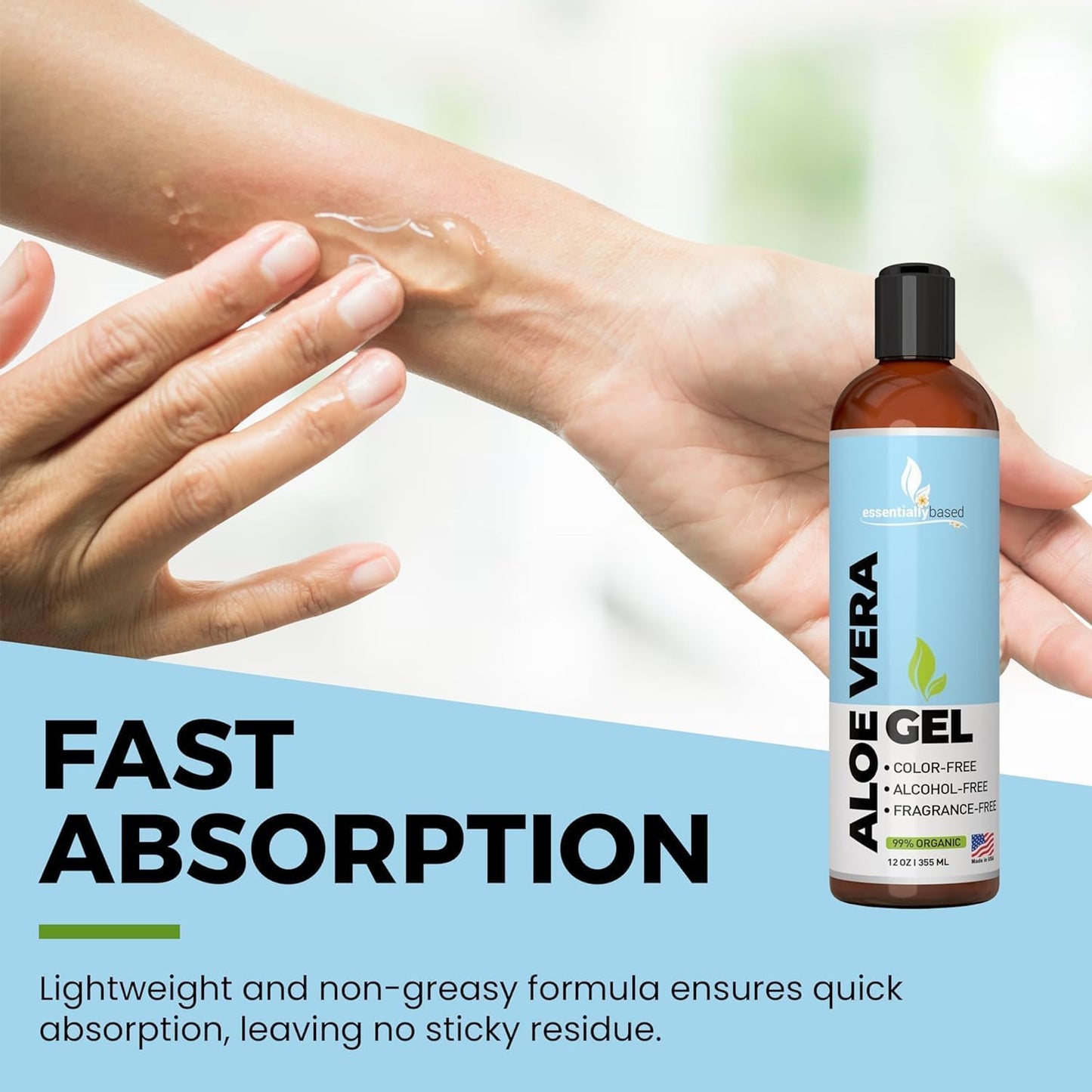 Pure Magnesium Oil Spray with Organic Aloe Vera Gel for Essential Relief and Hydration