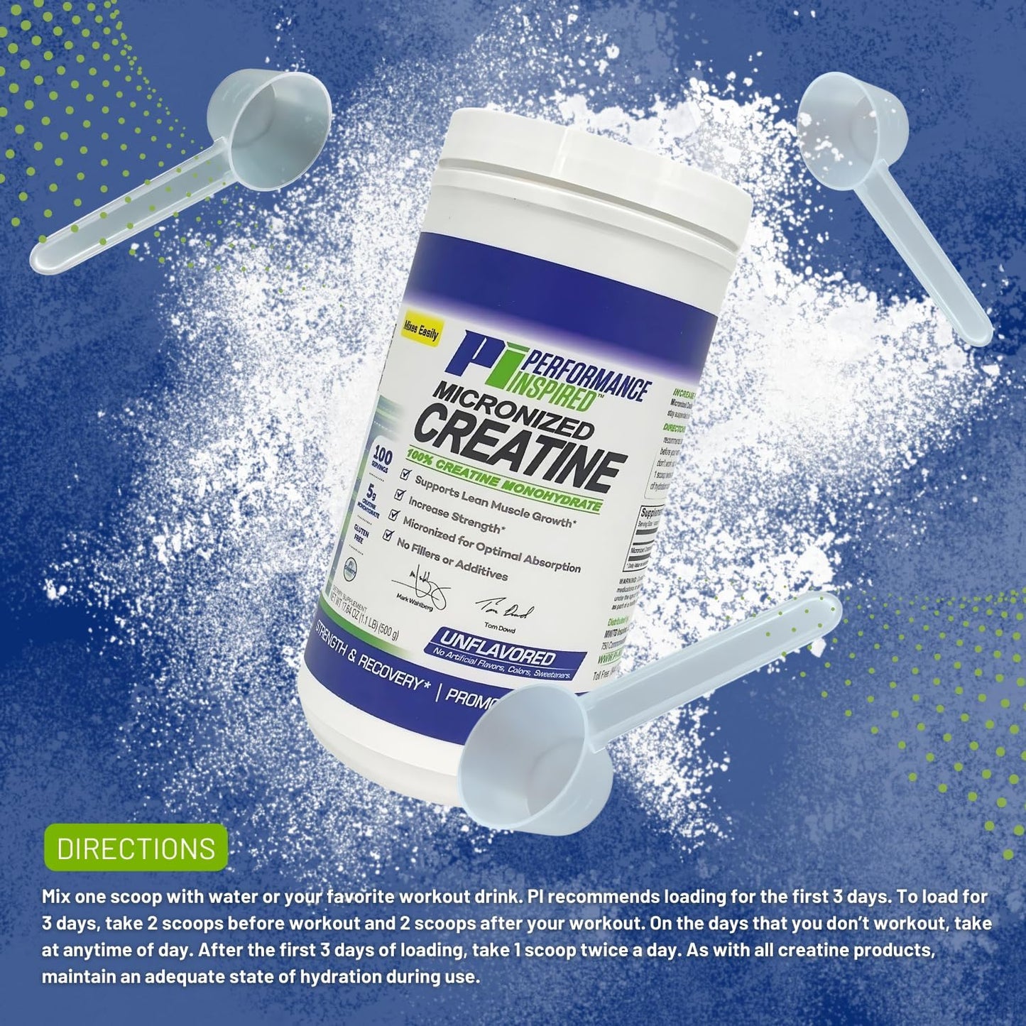Pure Micronized Creatine Monohydrate for Muscle Growth & Recovery - 1.1 lb