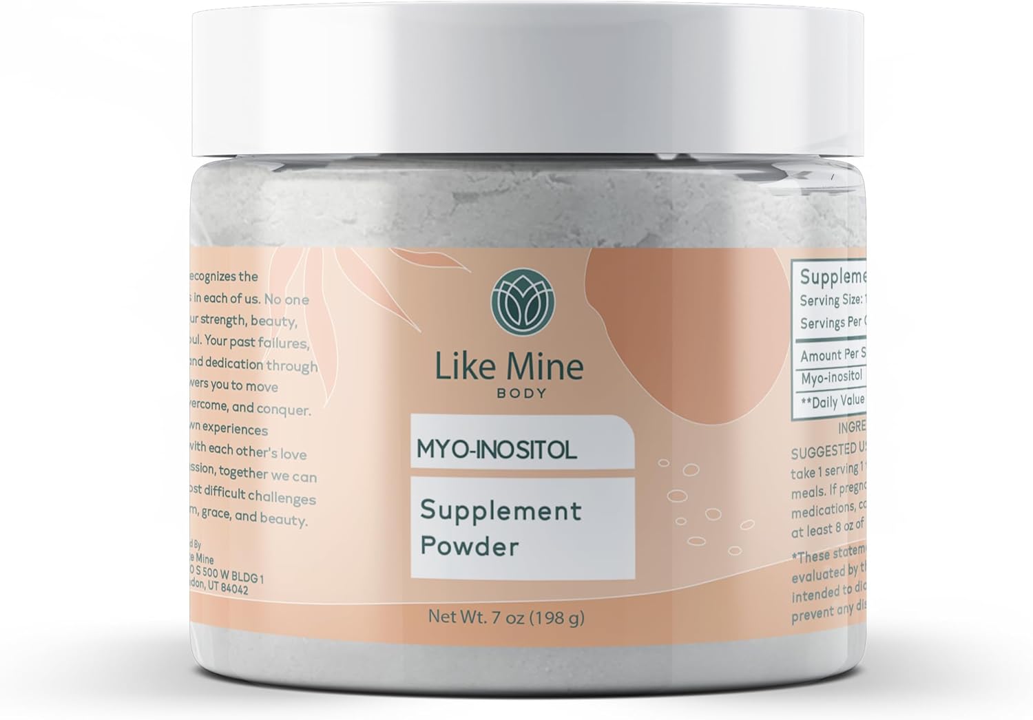Pure Myo-Inositol Powder (7 oz) - Vitamin B8 Supplement without Fillers or Additives