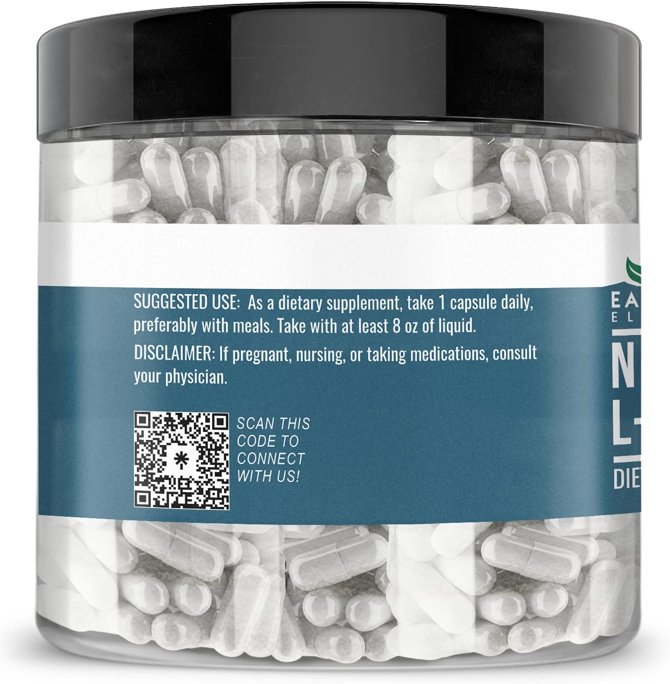 Pure N-Acetyl L-Tyrosine (NALT) 200 Capsules by Earthborn Elements - Additive-Free & Undiluted