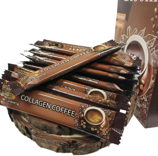 Pure Natura Collagen Coffee from Japan - 12 Bags of Instant Coffee (60g)