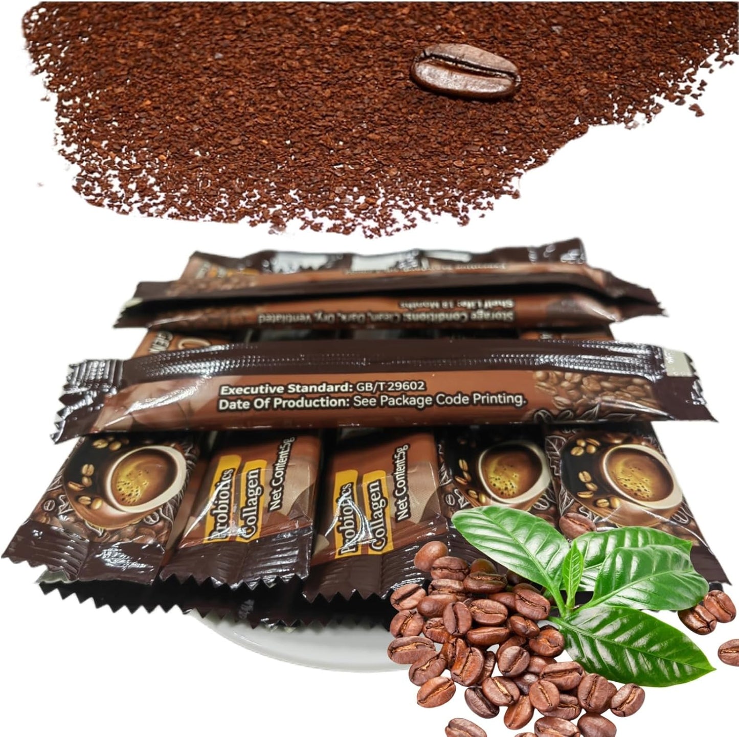 Pure Natura Collagen Coffee from Japan - 12 Bags of Instant Coffee (60g)