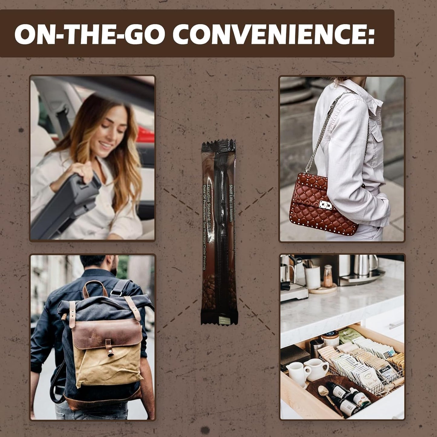 Pure Natura Collagen Coffee from Japan - 12 Bags of Instant Coffee (60g)