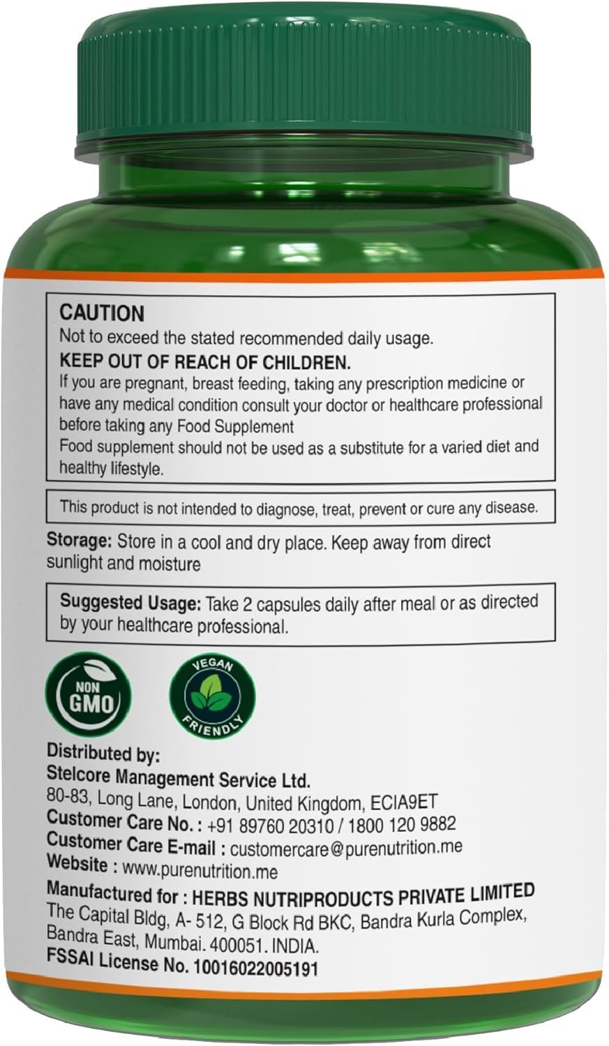 Pure Nutrition Amla Extract 1000mg - Equivalent to 8000mg Amla Fruit Powder - Non GMO - 120 Veg Capsules