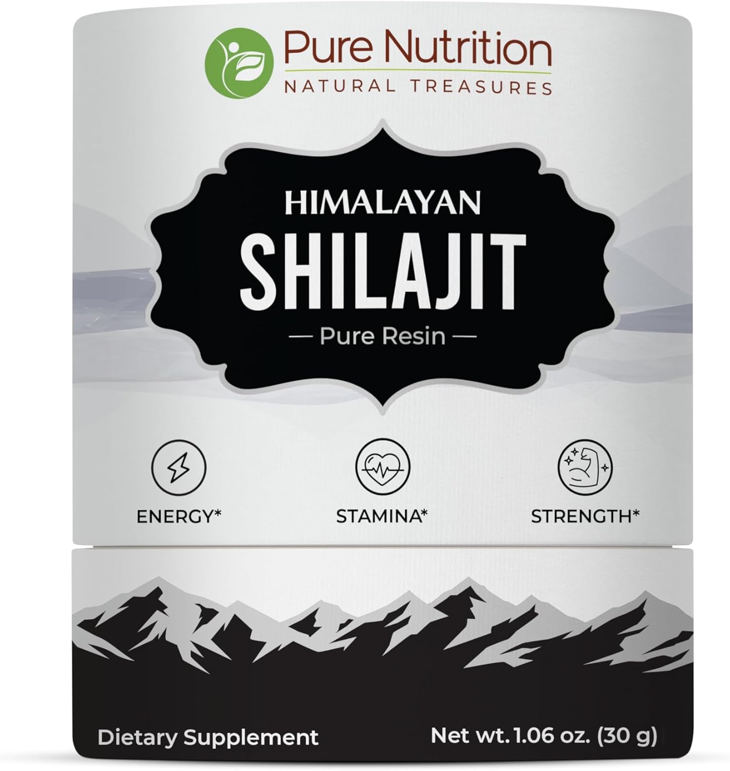 Pure Nutrition Pure Himalayan Shilajit Resin: Natural Energy Supplement with 85+ Minerals for Men & Women | 75 Servings - 30g Pack